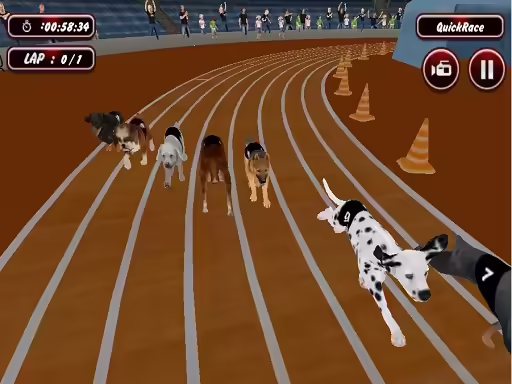 Real Dog Racing Simulator Game