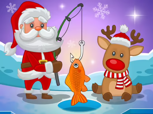 Babbo Natale pesca di Natale