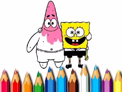 BTS Spongebob de colorat