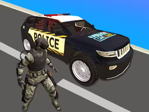 Verfolgungsjagd mit dem Polizeiauto