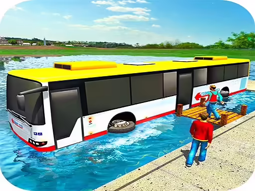 Floating Water Bus Racing Game