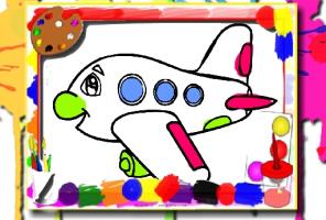 Libro para colorear de avión