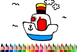 Colorear barco BTS