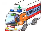 Tecknad ambulanspussel