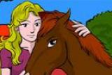 Flicka och häst