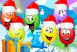 Balões de Natal estourando