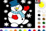 Kalėdų Snowman dažymas