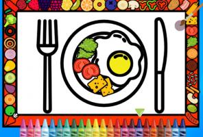 Colorir e decorar o prato de jantar