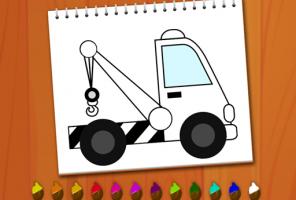 Caminhões escavadeiras para colorir