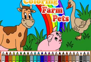 Animais de Estimação da Fazenda para Colorir