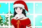 Aranyos karácsonyi lány