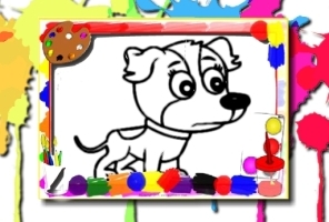 Livro para colorir de cães