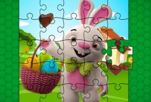 Puzzle d'oeufs de lapin de Pâques