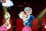 Elsa Ve Jack öpüşme