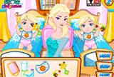Enfermería Elsa bebé dos xemelgos