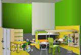 Zelené detská izba