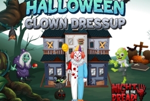 Travestimento da clown di Halloween