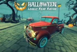 Halloween einsames Straßenrennen