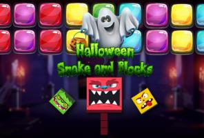 Halloweenowy wąż i bloki