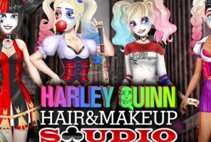 Harley Quinn haar en make-up S