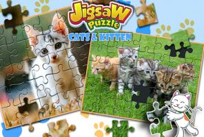 직소 퍼즐 고양이와 새끼 고양이