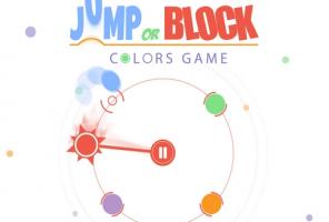 Hopp eller block färgspel