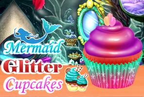 Meerjungfrau Glitzer Cupcakes