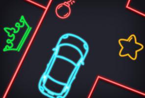 Neonowe puzzle samochodowe