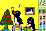 Penguins christmas eve