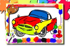 Libro da colorare di auto da corsa