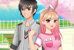Romantik Anime Çiftler Elbise U