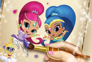 Shimmer and Shine Coloring Boo