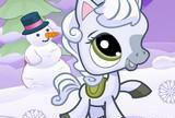 Snowy pony