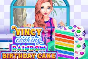 Vinny Cooking Rainbow Birthday