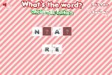 What is the word: Christmas holiday