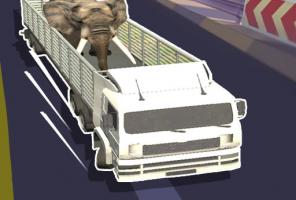 Camión de transporte de animais salvaxes