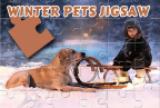 Puzzle di animali domestici invernali